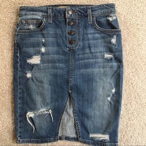 Joe’s Jeans Distressed Denim Skirt